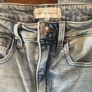 Risen Jeans Barrel Leg Denim Jeans, Light Wash, size 5/27